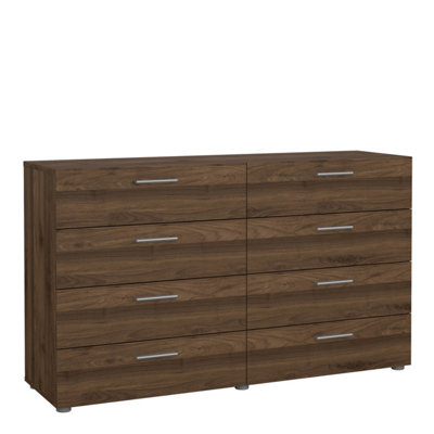Furniture To Go Pepe Wide Chest Of 8 Drawers (4+4) In Walnut from B&Q