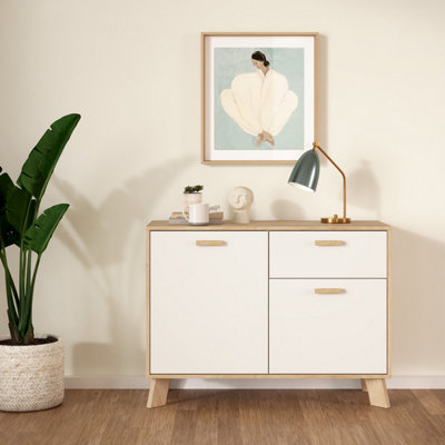 Furniture To Go Ikast Sideboard 2 Doors + 1 Drawer In Jackson Hickory And White from B&Q