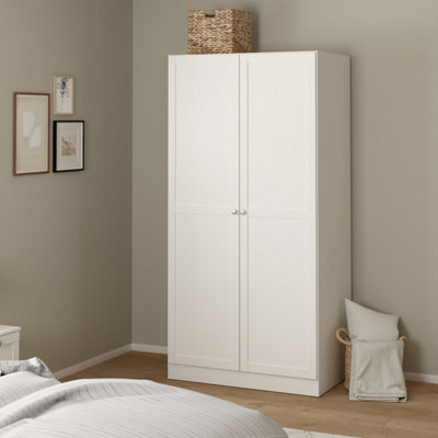 B&Q -  Brande Wardrobe With 2 Frame Doors In White