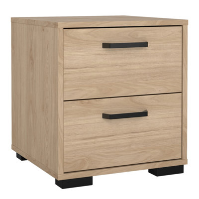 Rackhams Sofia Nightstand 2 Drawers Jackson Hickory - Oak - Manufactured Wood - 1 - Image 4