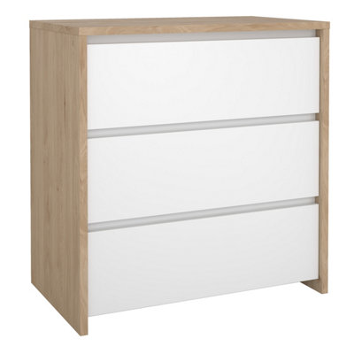 Furniture To Go Next Chest 3 Drawers Jackson Hickory White High Gloss from B&Q
