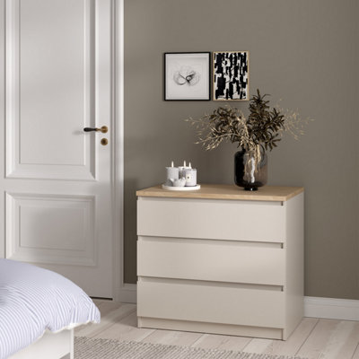 Furniture To Go Naia Chest Of 3 Drawers In Cashmere Jackson Hickory Beige