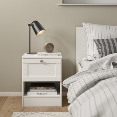 Furniture To Go Brande Nightstand With1 Frame Drawer In White from B&Q