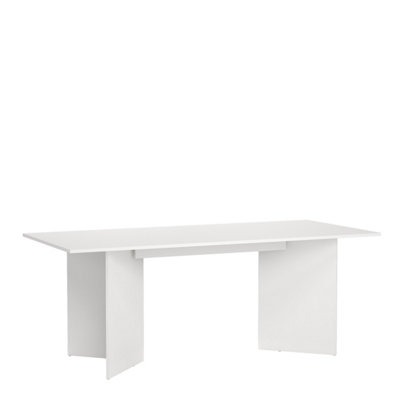Rackhams White Family Dining Table 90X200cm In - L 200 X H 76 X D 90Cm - Manufactured Wood - W 200 X D 90Cm - Image 4