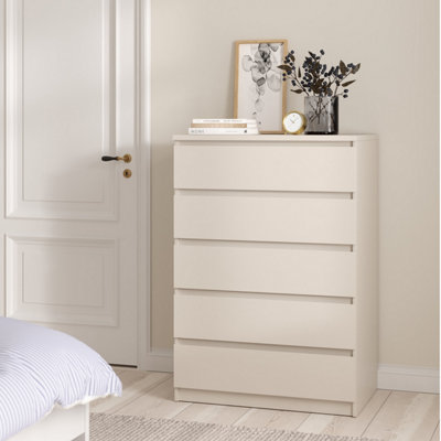 B&Q -  Naia Chest Of 5 Drawers In Cashmere