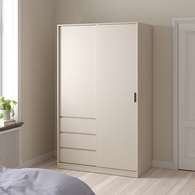 Furniture To Go Naia Wardrobe With 1 Sliding Door 1 Std Door & 3 Drawers In Cashmere