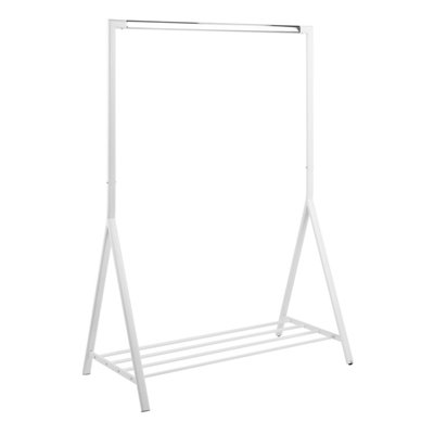 B&Q -  Brent Clothes Rack In White Powder-Coat Steel