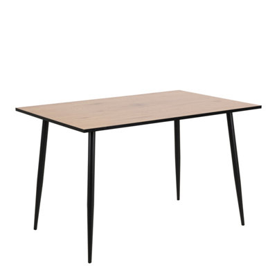 Furniture To Go Black Wilma Dining Table With Oak Top & Legs