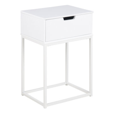 Furniture To Go Mitra 1 Drawer Bedside Table In White