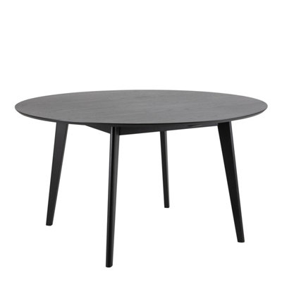 B&Q -  Roxby Round Dining Table In Black 140X76Cm