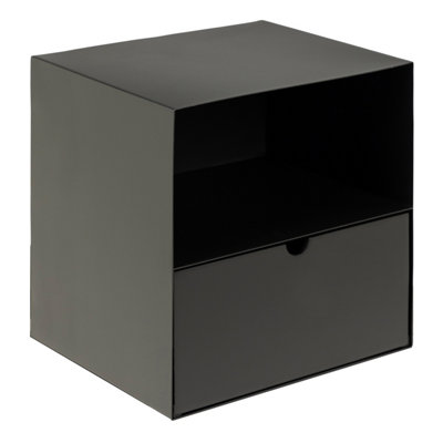 Rackhams Black Joliet 1 Drawer Wallmounted Bedside Table In Matt - Manufactured Wood - 1 - Image 4