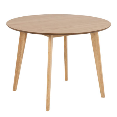 Furniture To Go Brown Roxby Round Dining Table In Oak 105X76cm - No - Image 3
