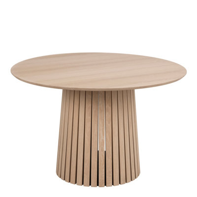 Furniture To Go Florence Christo Round 4 Seater Dining Table White Oak - Image 4