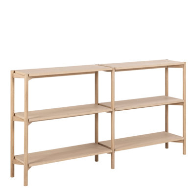 B&Q -  Braidwood Bookcase With 4 Shelves In White Oak Veneer