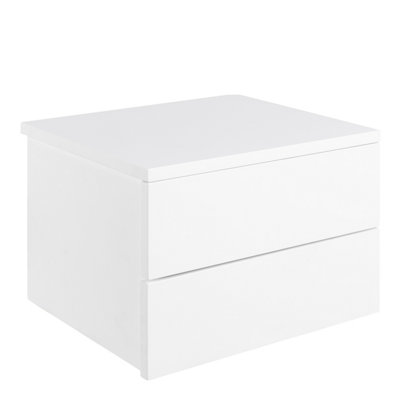 B&Q -  Avignon Bedside Table With 2 Drawers In Black