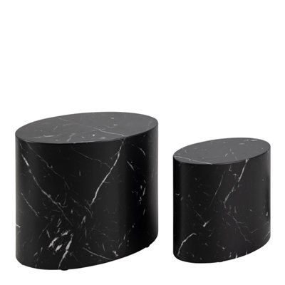 Furniture To Go Mice Oval Coffee Table Set In Black