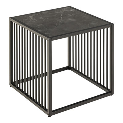 B&Q -  Strington Side Table In Matte Black