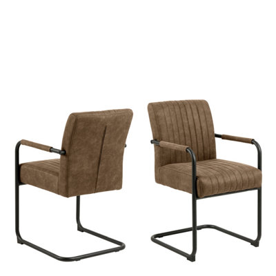 Rackhams Light/Brown Adele Dining Chair In Fabric Set Of 2 - 1 - Image 5