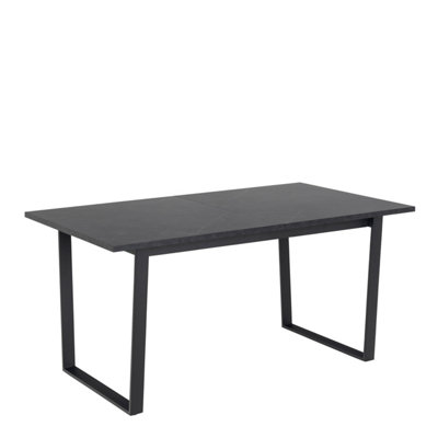 Furniture To Go Amble Extending Dining Table With Marble Melamine Top & Legs 160-220 Black