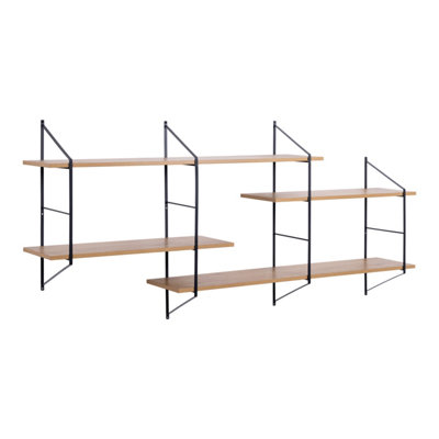 B&Q -  Belfast Wall Unit With 4 Shelves In Oak