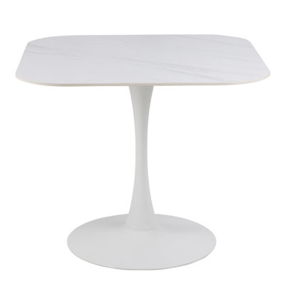 Actona White Malta 90Cm Dining Table - Ceramic - Image 7