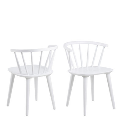B&Q -  Ida Dining Chair In White Set Of 2
