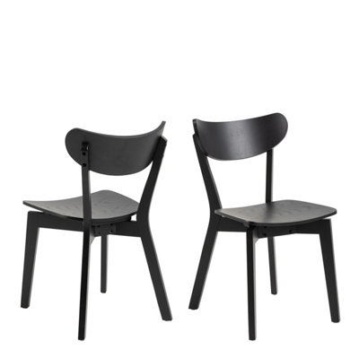 B&Q -  Roxby Dining Chairs In Black Set Of 2