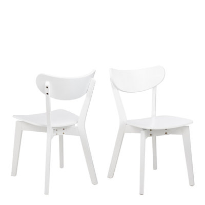 B&Q -  Roxby Dining Chair Set Of 2 In White