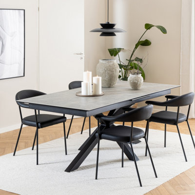Furniture To Go Heaven Extendable Dining Table With Ceramic Top 200Cm Grey