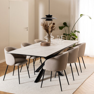 Furniture To Go Heaven Extendable Dining Table With Ceramic Top 200Cm White
