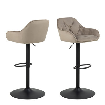 Furniture To Go Beige Brooke Swivel Bar Stool With Height Adjustable Function In