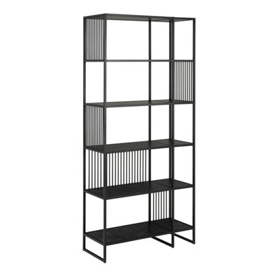 Furniture To Go Black Strington Bookcase With Shelves In Size 5