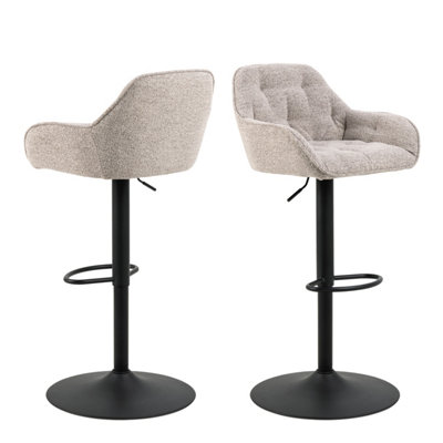B&Q -  Brooke Swivel Bar Stool With Height Adjustable Function In Monza Beige.