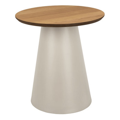 B&Q -  Soli Round Coffee Table In Oak/grey 45X48Cm