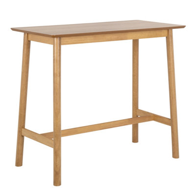Florence Barlow 4 Seater Rectangular Oak Bar Table - 120x60cm - Brown - Image 4