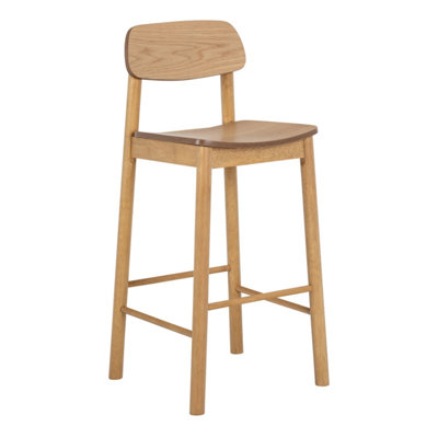 Furniture To Go Barlow Oak Bar Stool Set of 2 - Brown - Image 5