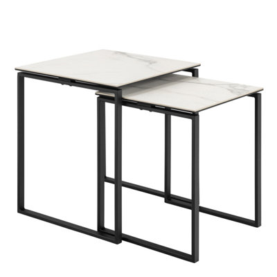 Furniture To Go Katrine Square Coffee Table Set In Ceramic White from B&Q