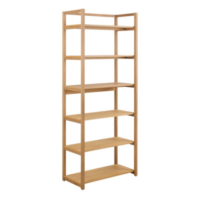 B&Q -  Ludza Rectangular Bookcase With 6 Shelves In Oak