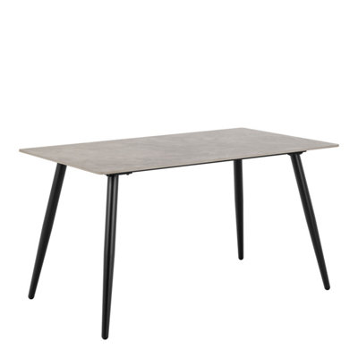 Furniture To Go Wicklow Rectangular Dining Table 140x80cm Grey/Black Steel 4 Seater - Image 5