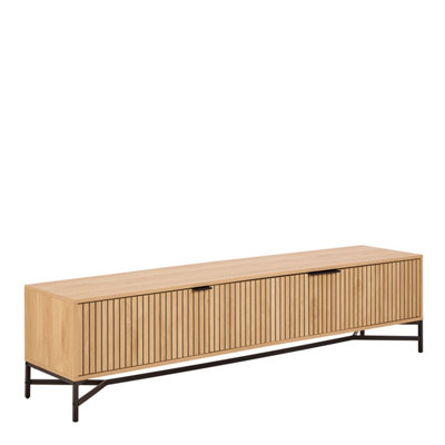 Furniture To Go Jaipur Oak TV Unit 176cm Wide 3 Doors - Image 5