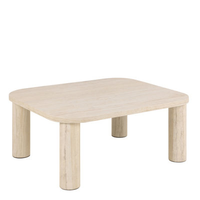 Furniture To Go Solano Square Coffee Table In Travertine 60 X 60 Cm Light