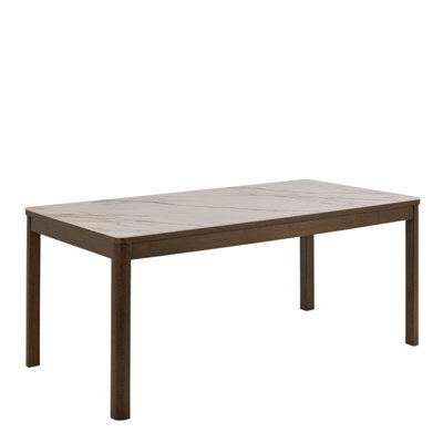 B&Q -  Southampton Dining Table In Cream Ceramic 180X75Cm