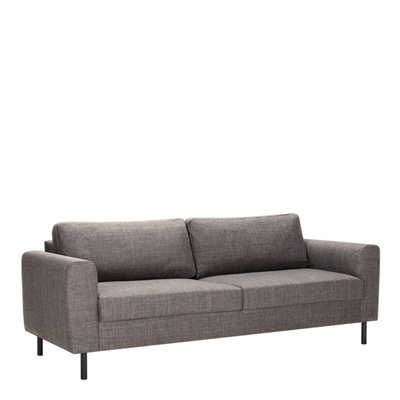 B&Q -  Omaha 3 Seater Sofa In Basel Light Grey Fabric