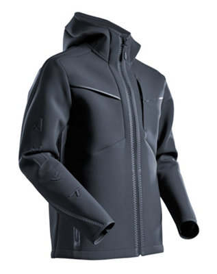 B&Q -  Customized Softshell Jacket With Hood (Dark Navy)  (X Large)