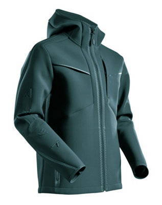 Mascot Customized Softshell Jacket With Hood (Forest Green)  (Small) from B&Q