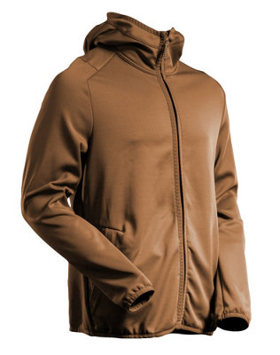 B&Q -  Customized Microfleece With Hood And Zipper (Nut Brown)  (Xxxx Large)