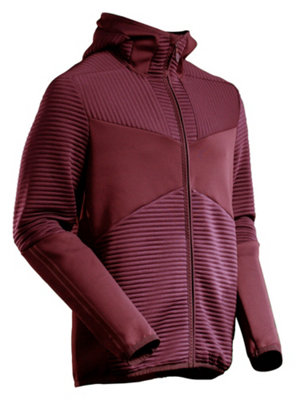 Mascot Customized Microfleece With Hood And Zipper (Bordeaux) (Small) Bordeaux