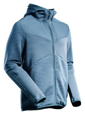 Mascot Customized Microfleece With Hood And Zipper (Stone Blue)  (Medium) from B&Q
