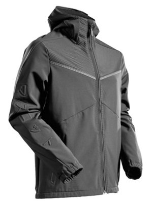 Mascot Customized Softshell Jacket With Hood (Stone Grey)  (X Large)