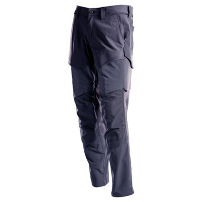 Mascot Customized Stretch Trousers With Kneepad PocketsDark Navy  (33.5) (Leg LengthRegular) from B&Q